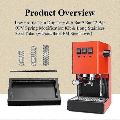Kit bac d'égouttement et soupape de surpression Gaggia Classic Pro à profil bas - Compatible avec les machines à expresso 6/9/12 (1/5)