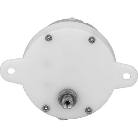 Moteur réducteur de vitesse à courant continu 10 tr/min, à couple élevé, de forme cylindrique, avec engrenage silencieux et bornes, 12 V (1/5)