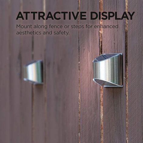 Appliques murales solaires LED d'extérieur, éclairage extérieur, applique murale solaire en acier inoxydable, étanche, applique murale de sécurité, lampe solaire pour jardin, allée, clôture, mur