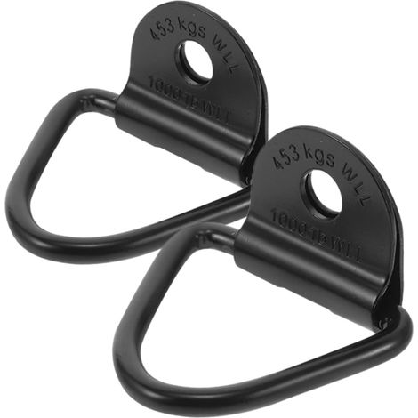 Confezione da 2 ganci di ancoraggio in acciaio al carbonio, anelli a V per rimorchi, accessori multiuso per il trasporto di merci. (1/5)