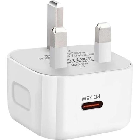 Connecteur USB-C, adaptateur secteur USB-C 25 W, connecteur de charge rapide USB-C, prise murale de type C (1/2)