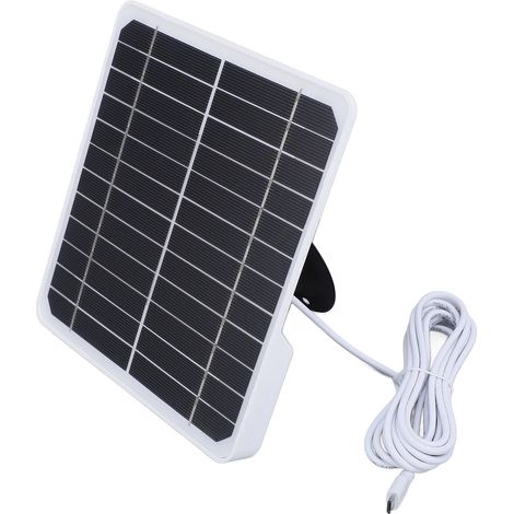 Panneau photovoltaïque mural 20W monocristallin imperméable IP68 chargeur solaire 5V avec câble 3 m pour caméra surveillance (1/5)