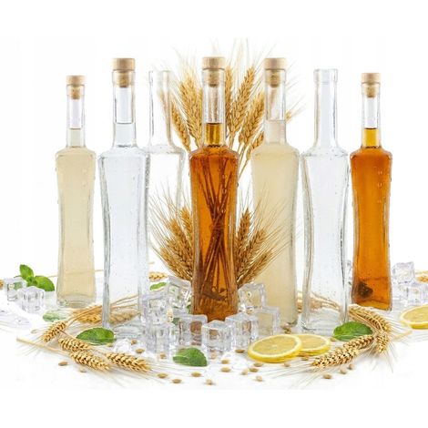 Botellas de vidrio MAGNUM de 500 ml para tinturas, juego de 20 botellas de regalo para jarabes.