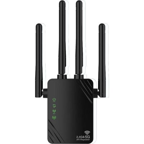 WLAN-Signalverstärker mit 1200 Mbit/s, großer Reichweitenbereich für den Außenbereich (bis zu 1.200 m²), kompatibel mit bis zu 105 Geräten, einfache Installation (1/5)