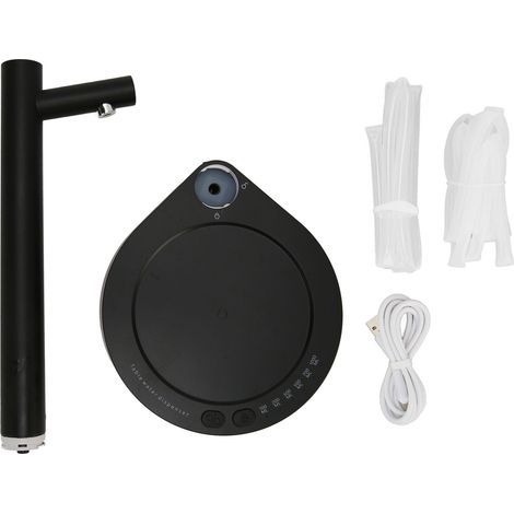 Intelligenter 5-Gallonen-Wasserspender mit USB-Ladefunktion und 7-stufiger Dosierpumpe fürs Büro, Schwarz (1/5)