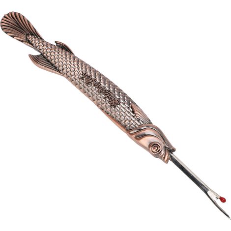Découseur rétro exquis en alliage de zinc et acier, outil pratique pour retirer les fils de couture, couleur bronze rougeâtre (1/5)