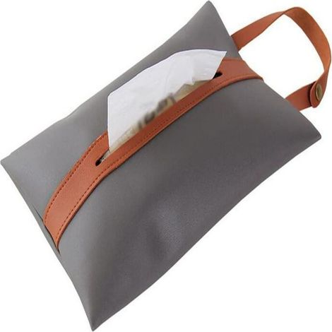 Boîte à serviettes en cuir PU, étui de rangement rectangulaire pour mouchoirs en papier, support décoratif à suspendre pour comptoir de cuisine, restaurant, commode, table de chambre. (1/5)