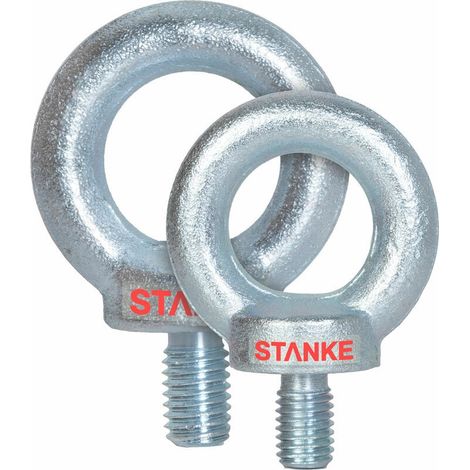 Seilwerk STANKE 5x Boulon è èil mâle galvanisé M8, anneau de levage è épaulement è tige 8 mm (1/5)