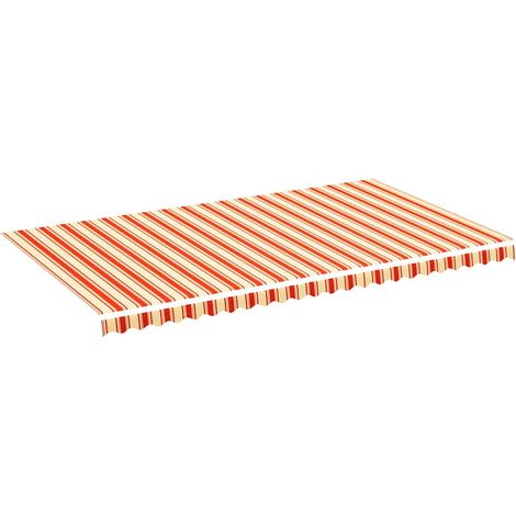 Tessuto di Ricambio per Tenda da Sole Giallo e Arancio 6x3,5 m (1/4)