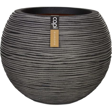 Vase boule - CAPI EUROPE - RIB NL - 40 x 32 cm - Anthracite (1/5)