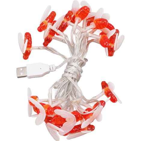 Guirlande lumineuse solaire abeilles, 20 LED, étanche, lumière chaude, décoration pour jardin et Noël, 2 mètres / 6,7 pieds (1/5)