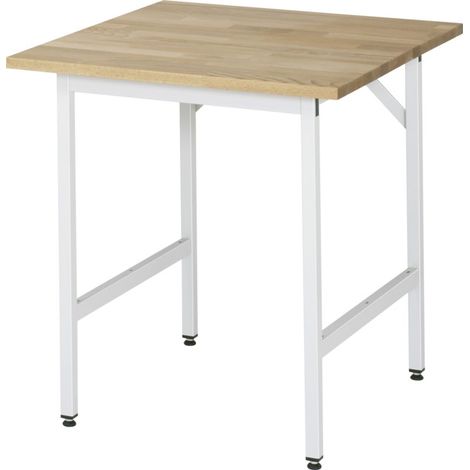 Table de travail en hêtre Rau LxPxH 750x800x800-850mm (1/5)