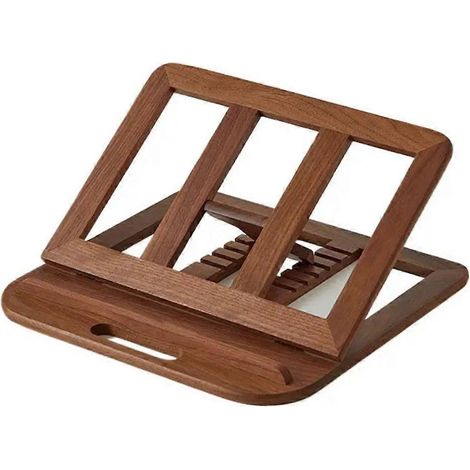 Support d'ordinateur en bois réglable pour ordinateur portable, support de lecture pour étudiant, support de refroidissement pliable (1/5)