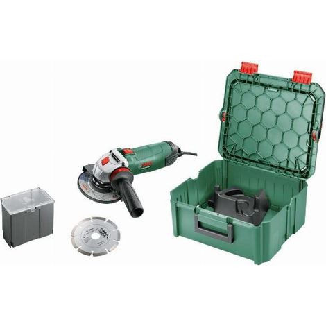 Smerigliatrice angolare 1 PWS 850-125 BOSCH + 2 accessori + 1 cassetta degli attrezzi SystemBox - 06033A270A (1/5)