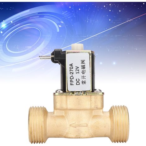 Messing-Magnetventil DC12V, normalerweise offen, für Wasser, G3/4"-Gewinde