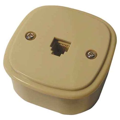 TOMA TELEFÓNICA DE PARED MODULAR Enchufe 6/4 c