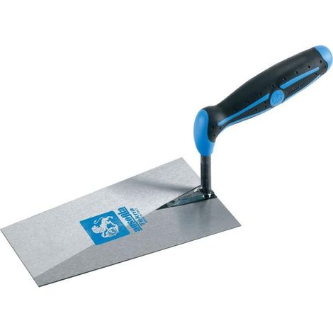 1 - Truelle - Outil De Maçonnerie - Lame Carrée 18 Cm - Manche En Caoutchouc - Pour Travaux De Finition - Noir