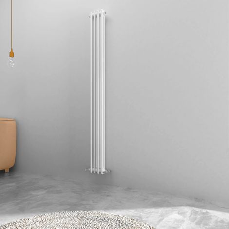 Acezanble 1800x200mm 2 Column White Vertical Traditional Cast Iron Style Radiator