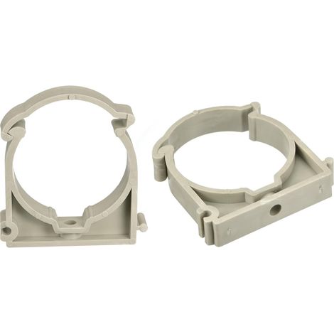 Colliers de Serrage pour Tuyaux de 50 mm de Diamètre, Fixations de Tuyaux d'Eau PPR avec Verrou pour l'Alimentation en Eau Gris 2 Pièces (1/5)