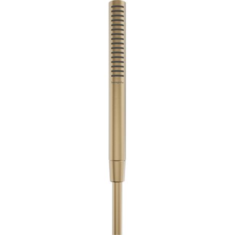 Hansgrohe – Douchette Pulsify S 100 – Jet PowderRain – Économie d'eau jusqu'à 40% – Technologie QuickClean – Finition bronze brossé