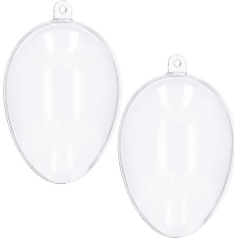 UOVO PALLINA ACRILICA DECORAZIONE PALLINE ACRILICHE TRASPARENTI OVALI 7cm x2 (1/5)