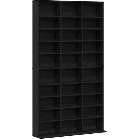 Maison Exclusive - Cabinet para CDs con estante Roble Negro 101 x
