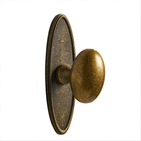Boutons de porte d'armoire en laiton massif antique Ice Flower (1/5)