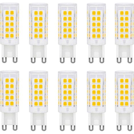 Ampoule LED G9 5W, G9 Led Lampes, Équivalent à Ampoule Incandescence 50W, 500LM, Blanc Chaud 3000K, AC 220-240V, Non Dimmable, Sans Scintillement, 360 Degrés Angle, Lot de 10 (1/5)