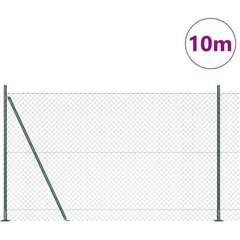 Maison Exclusive - Geschweißter Drahtzaun mit Betonfundament 10 x