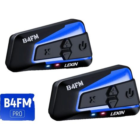 Casque Bluetooth pour moto, intercom 1600M, réduction de bruit, B4fm-x (1/2)