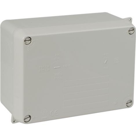 Caja estanca rectangular de conexión sin conos IP65/IK08 153x110x65mm/160x120x71mm con tapa de cierre con tornillos color gris S (1/2)