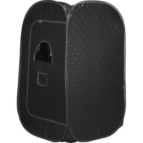 Skecten Sauna de vapor y cabina, spa de sauna portátil para el hogar, para baño de sauna, adelgazamiento, desintoxicación, terapia corporal - negro (1/5)