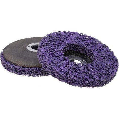 Disque de nettoyage pour meuleuse d'angle - - 2 pcs - Violet - Nylon - 125 mm - 22 mm - Résistant à l'usure (1/5)