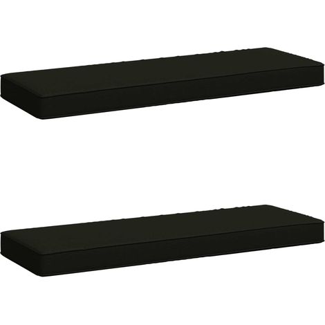 vidaXL Cuscini per Panchina a 2 Pezzi VUGHT 2 pcs 100% Poliestere Nero