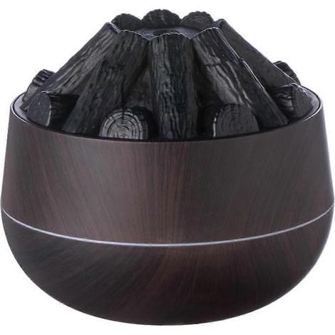 Humidificateur Bonfire 300 ml avec arrêt automatique, idéal pour la maison, le bureau ou la salle de sport, aspect bois foncé. (1/5)