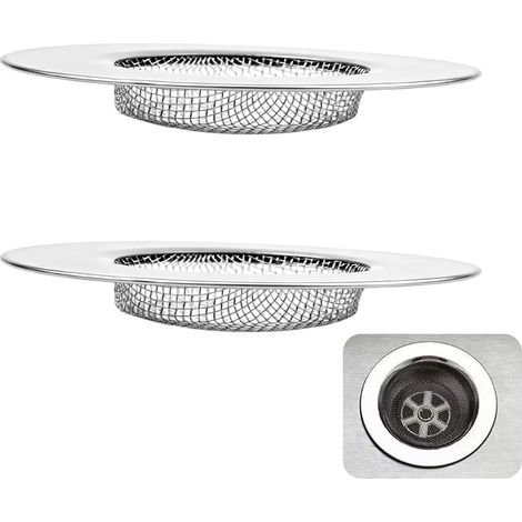 2 Filtre à Évier, Filtre de Vidange en Acier Inoxydable de 7.5cm, Passoires D'évier pour Douche, Filtrage d'Evier, pour Douche, Baignoire, Cuisine (1/5)