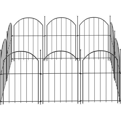 Levede Animal Barrier Metal Decorative Garden Fence Outdoor Pet Border 10 Pack