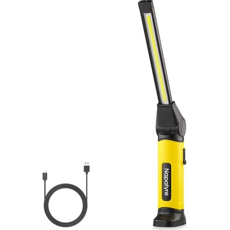 Lampe de Travail Baladeuse LED Rechargeable avec Base Magnétique 3 Modes Lampe de Poche pour Auto Atelier Camping et Urgences (1/5)