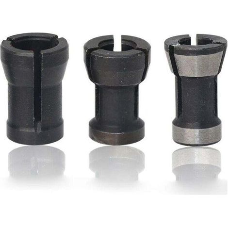 Adapter for milling cutter, split socket, milling chuck and woodworking (8 mm + 6.35 mm + 6 mm, set of 3) (1/2)