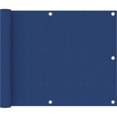 vidaXL Toldo para balcón de tela oxford azul 75x600 cm (1/5)