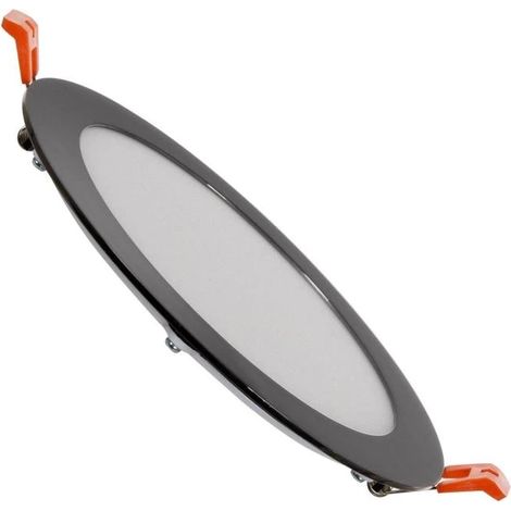 ORION91oficial® - Pack x 2 Placa LED Empotrable 12w 960lm, Circular Perfil SuperSlim Corte Ø153 mm, Ángulo 120º, Aluminio, Color Negro , Luz Blanco Cálido 3000k - spaziOrion91
