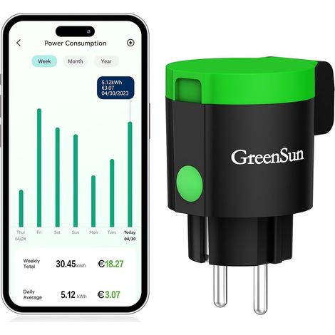 Prise Connectée Extérieure Étanche - Prise Extérieure Connectée avec Suivi de Consommation, Programmateur et Minuteur, Contrôle à Distance via VeSync (1/5)