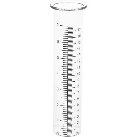 Lot de 2 éprouvettes de mesure en verre - Pour le jardin - Pluviomètre - Tubes à eau - Verre mesureur - Station météo - Pour l'extérieur et la pelouse (1/5)