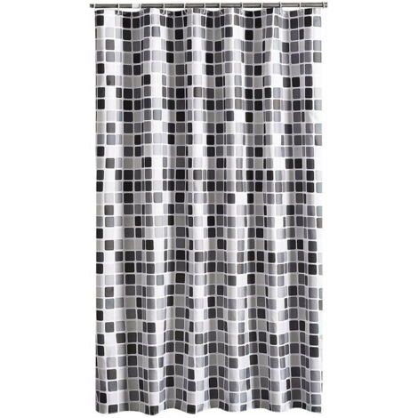 Rideau de douche 200x240 cm (LxH), anti-moisissure antibactérien hydrofuge doublure des rideaux de douche tissu polyester doux Rideaux de bain rideau fait de beaux motifs pour salle de bain toilette (1/3)
