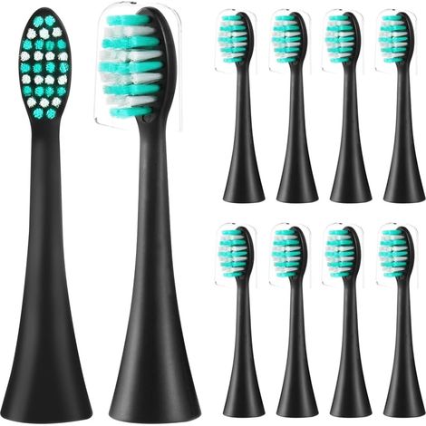 10 Pcs Replacement Toothbrush Heads for Electric Toothbrush with Dust Caps (1/5)