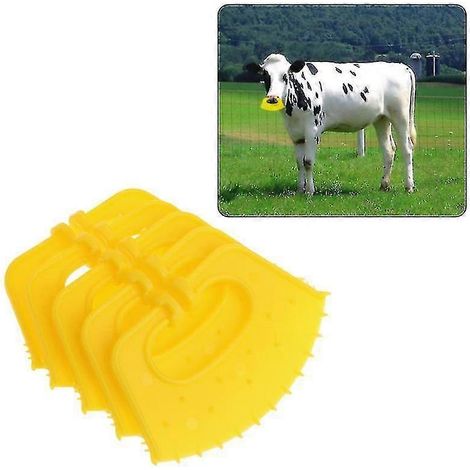Anneau nasal anti-succion pour veaux sevrés, en plastique, pour vaches, outil d'aide au sevrage, matériel d'élevage (5 pièces, jaune) (1/5)