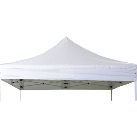 Dessus de toit en polyester 3x3 m 300GSM avec bandes d'ombrage, auvent résistant à la pluie et à la pluie.