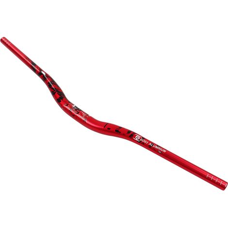 Guidon de remplacement en alliage d'aluminium pour guidon de vélo, diamètre 31,8 mm, barre de relevage rouge (1/5)