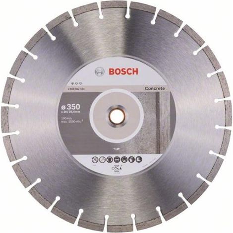 BOSCH ACCESSORI 1 x Lama per sega de Diamante Standardfor Calcestruzzo, per Calcestruzzo, Calcestruzzo Poroso, Ø 350 20/25.40 2.8 10 mm, Seghe da banco, a Benzina (1/2)