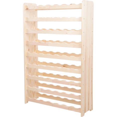 Etagere A Vin Bois Brut 63 Bouteilles (1/5)